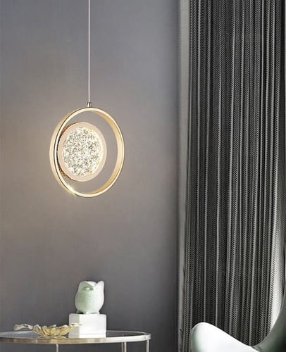 ثريا كريستال فاخرة مفرد قاعدة دائرية