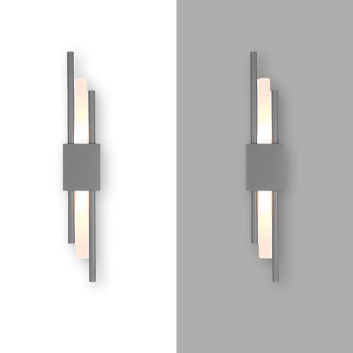 ابليك جداري فضي زجاج مثلج قابل للشحن (اشتري قطعتين...