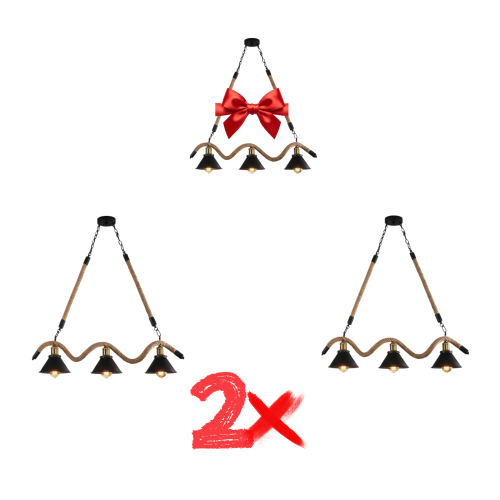 اضاءه معلقه حبل ثلاثي حلزوني