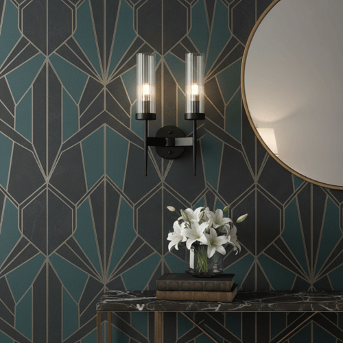 ابليك جداري ثنائي اسود شفاف