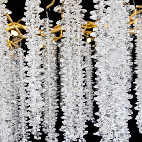 ثريا عناقيد كريستال مستطيل