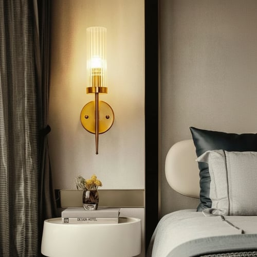 ابليك جداري مفرد ذهبي شفاف