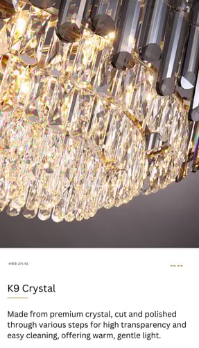 ثريا كريستال دائري بتصميم حديث