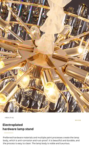 ثريا كريستال دائري بتصميم حديث