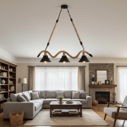 اضاءه معلقه حبل ثلاثي حلزوني