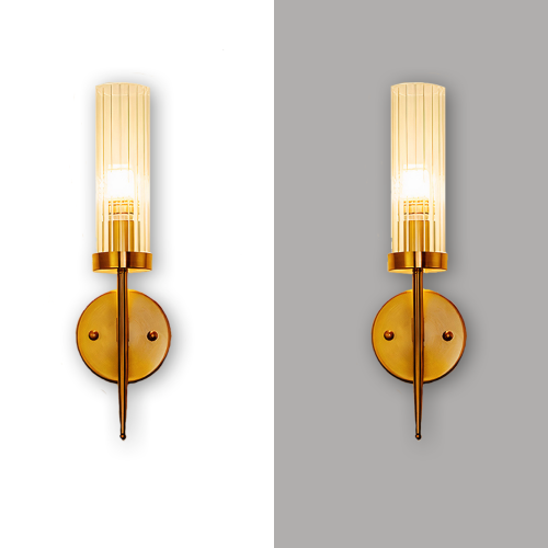 ابليك جداري مفرد ذهبي شفاف