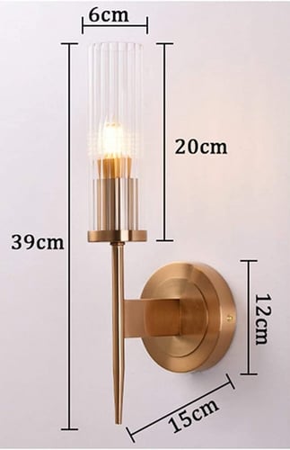 ابليك جداري مفرد ذهبي شفاف