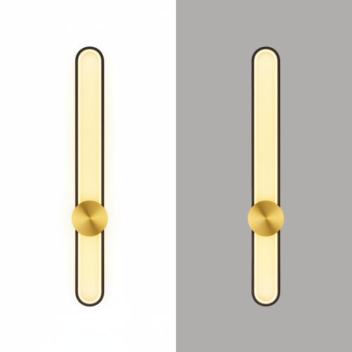 انارة جدارية اسود ذهبي بيضاوي