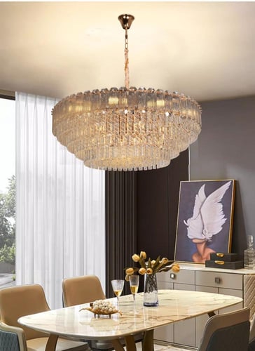 ثريا كريستال دائري بتصميم حديث