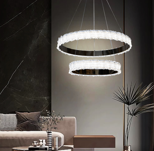 ثريا علاقي حلقيتن دائري اسود