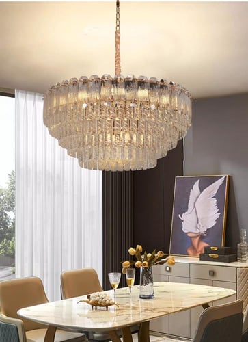 ثريا كريستال دائري بتصميم حديث