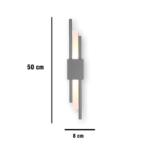 ابليك جداري فضي زجاج مثلج قابل للشحن (اشتري قطعتين...