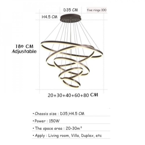 ثريا علاقي مودرن دائري عدة حلقات