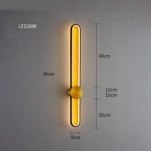 انارة جدارية اسود ذهبي بيضاوي