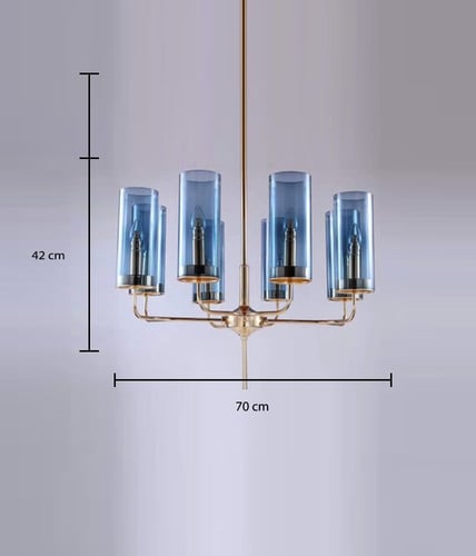 ثريا حاملة شموع أكواب زجاج ذهبي