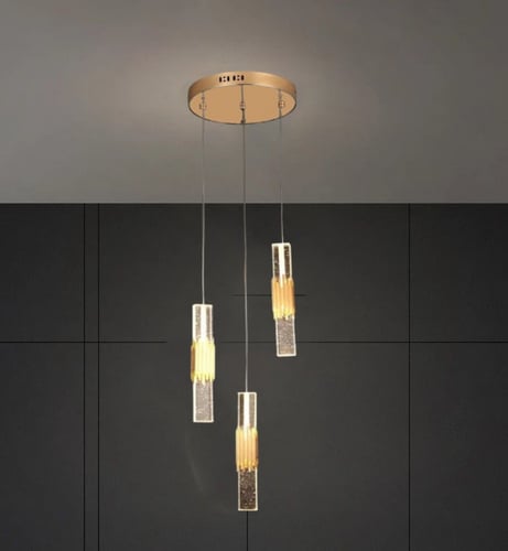 ثريا ثلاثي علاقي كريستال مودرن