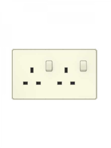 فيش مزدوج 13 امبير مع مفتاح 14 × 7 ماس Maas