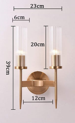 ابليك جداري ثنائي ذهبي شفاف