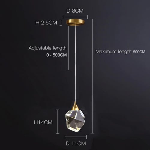 ثريا كريستال معلقة الجوهرة مفرد