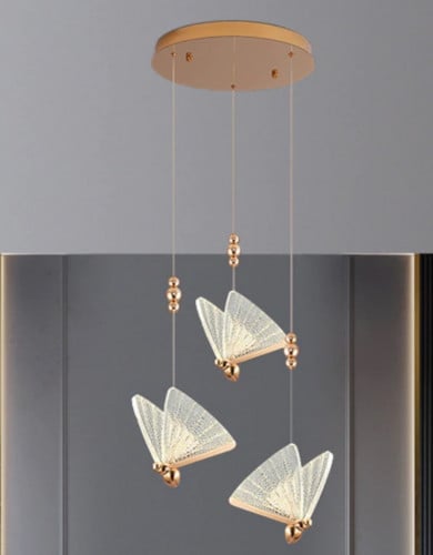 ثريا علاقي مودرن ذهبي الفراشة ثلاثي