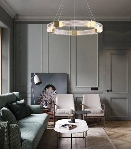 ثريا حلقات دائرية زجاجية متوازية