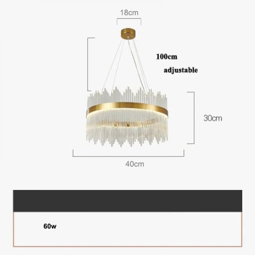 ثريا علاقي مودرن دائري 3 اضاءات ليد