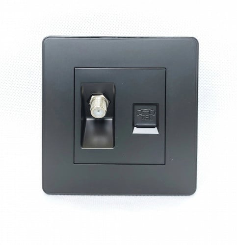 فيش كمبيوتر cat6 + دش اسود MAASجودة عالية ضمان 25...