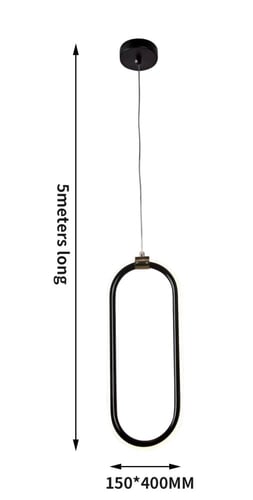 ثريا مودرن بيضاوي فاخر 3 اضاءات ليد