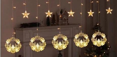 أنارة رمضانية على شكل نجم ومسجد طول 3 متر