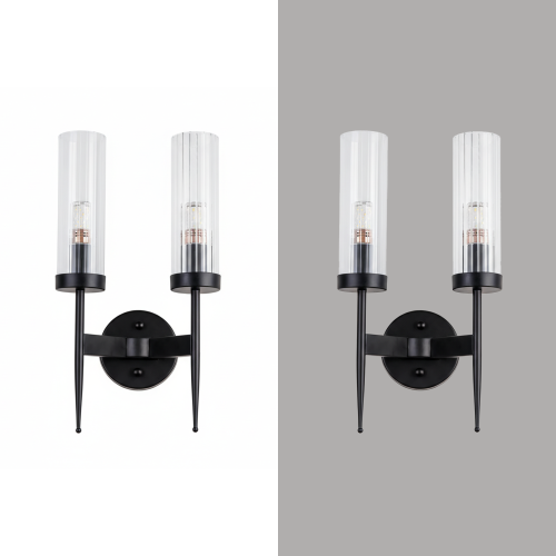 ابليك جداري ثنائي اسود شفاف