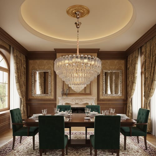 ثريا كريستال دائري بتصميم حديث