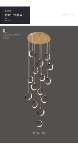 أضواء متدلية LED فاخرة حديثة