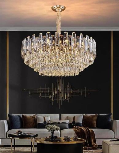 ثريا كريستال دائري بتصميم حديث