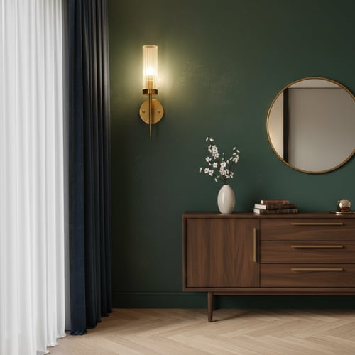 ابليك جداري مفرد ذهبي شفاف