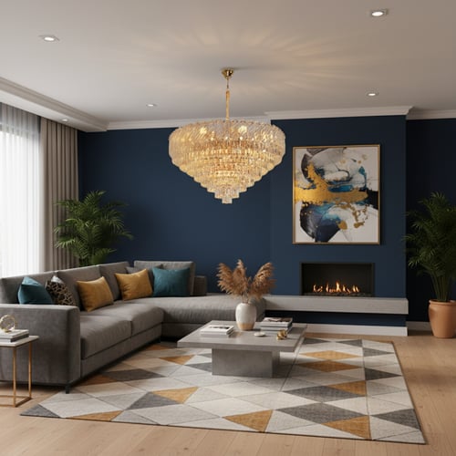 ثريا كريستال دائري بتصميم حديث