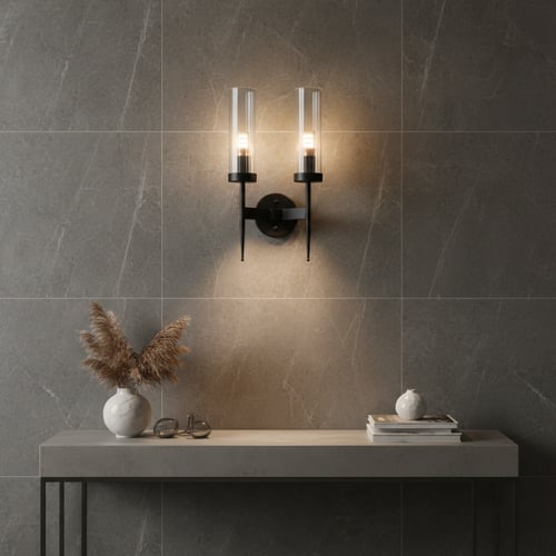 ابليك جداري ثنائي اسود شفاف