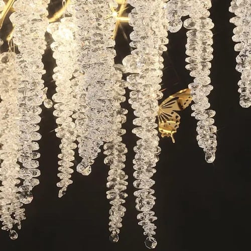 ثريا عناقيد كريستال مستطيل