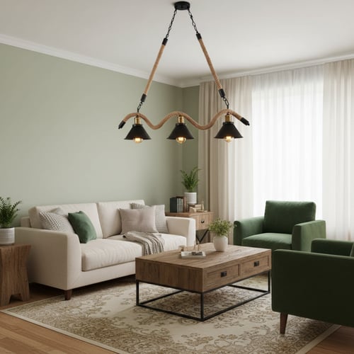 اضاءه معلقه حبل ثلاثي حلزوني