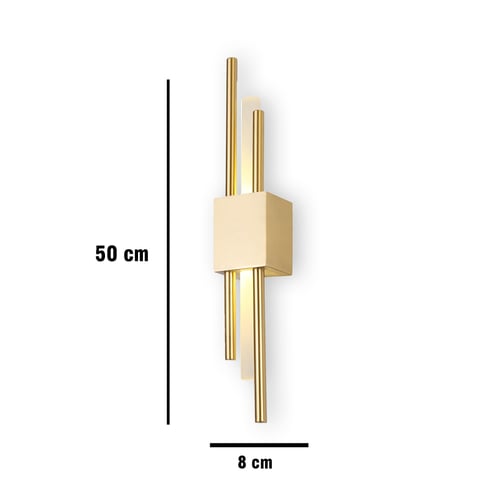 ابليك 1 جداري ذهبي زجاج مثلج قابل للشحن