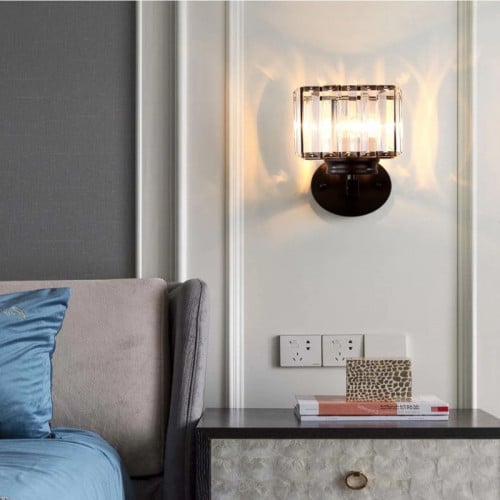 انارة جدارية كريستال فاخر مربع