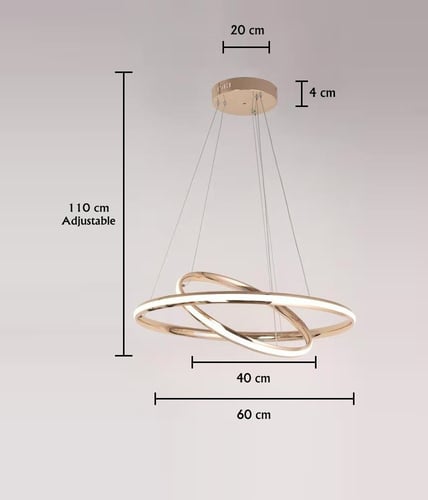 ثريا دائرية ذهبية ستايل اوربي