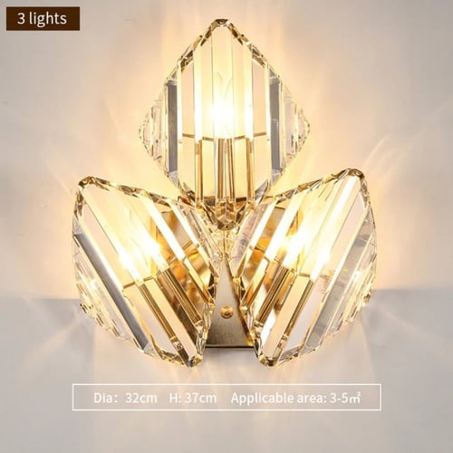 انارة جدارية كريستال صدف ثلاثي