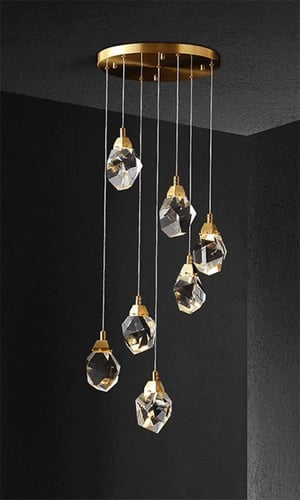 ثريا كريستال معلقة الجوهرة شلال