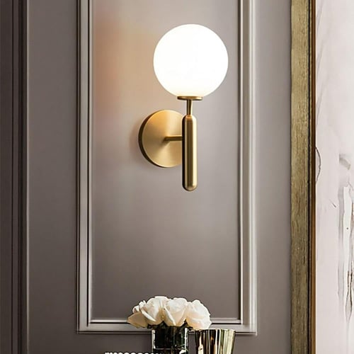 انارة جدارية زجاج ابيض مودرن