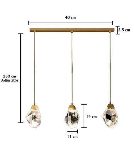 ثريا كريستال معلقة الجوهرة ثلاثي