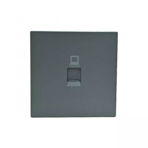 فيش كمبيوتر cat6 مفرد اسود MAAS