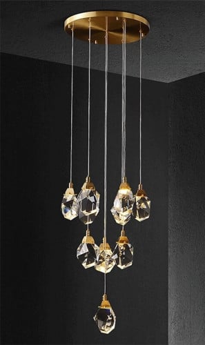 ثريا كريستال معلقة الجوهرة شلال