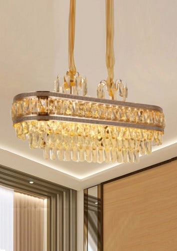 ثريا كريستال مستطيلة بتصميم فاخر