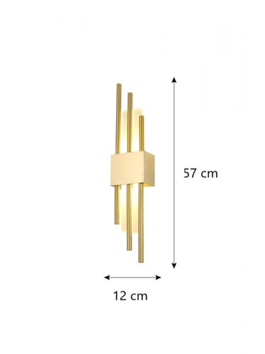 ابليك جداري ذهبي انارتين زجاج مثلج
