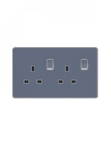 فيش مزدوج 13 امبير مع مفتاح 14 × 7 ماس Maas